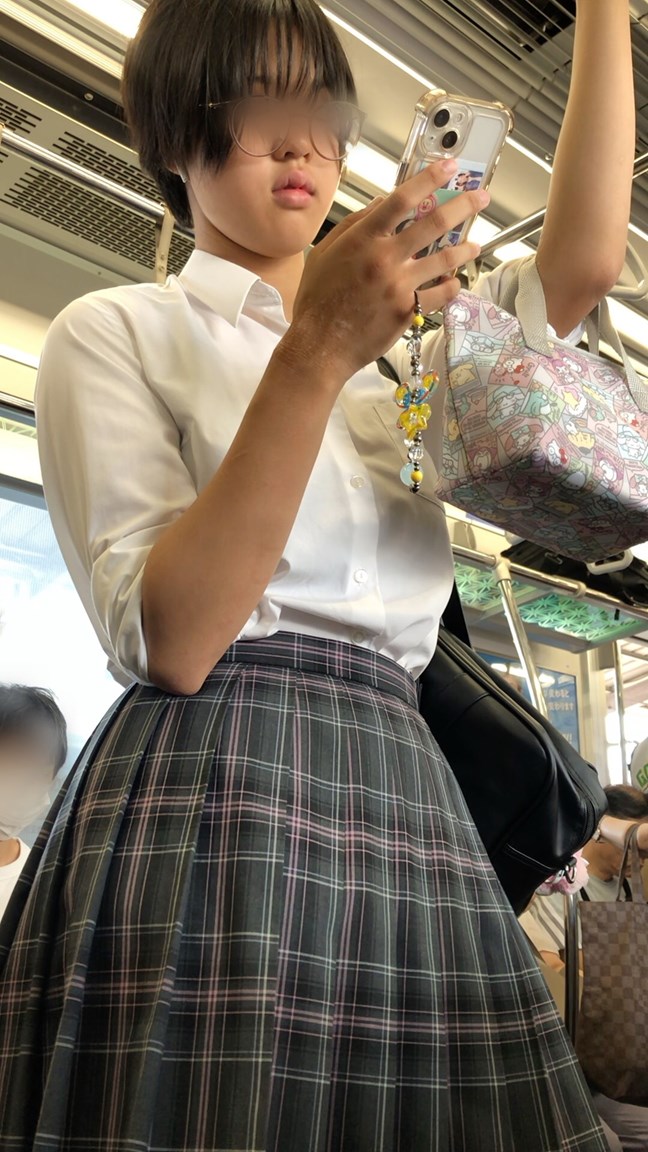 【放課後の眺め124】あどけない長身の優等生ＪＫは意外にもナイスバディ！