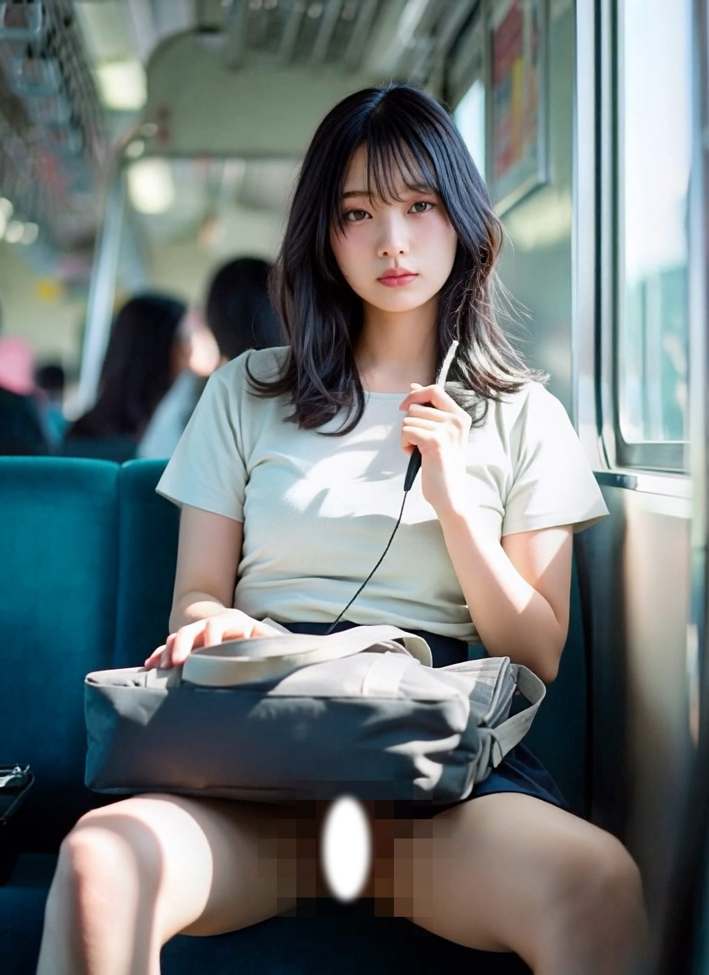 【動画】電車で我慢限界…清楚美女がイキ果てる… 30人超 後編