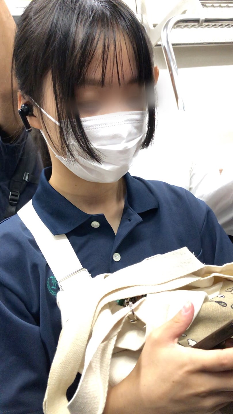 【放課後の眺め139】清楚系のスリムＪＫを至近距離で観察！