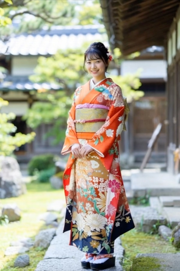 振袖美少女たちの大胆脱衣♡