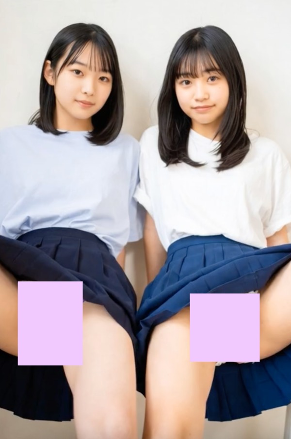 パンチラ見えっぱなし！