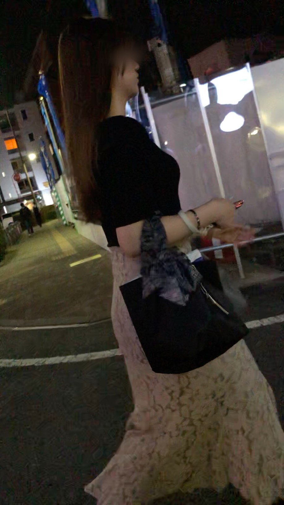 【横からの眺め382】スタイル抜群の清楚系ＯＬの巨乳を並走で！！