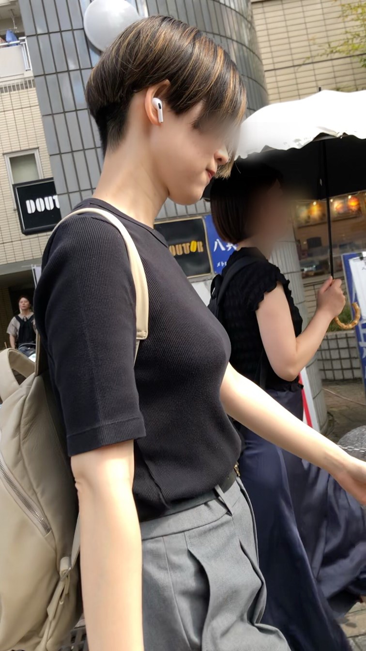 【横からの眺め374】スタイル抜群の巨乳ＯＬとの再会！！