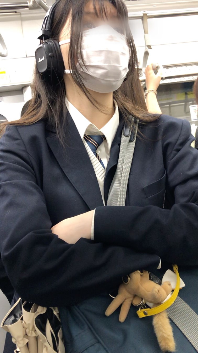 【放課後の眺め103】長身の清楚系ＪＫを真正面から観察！