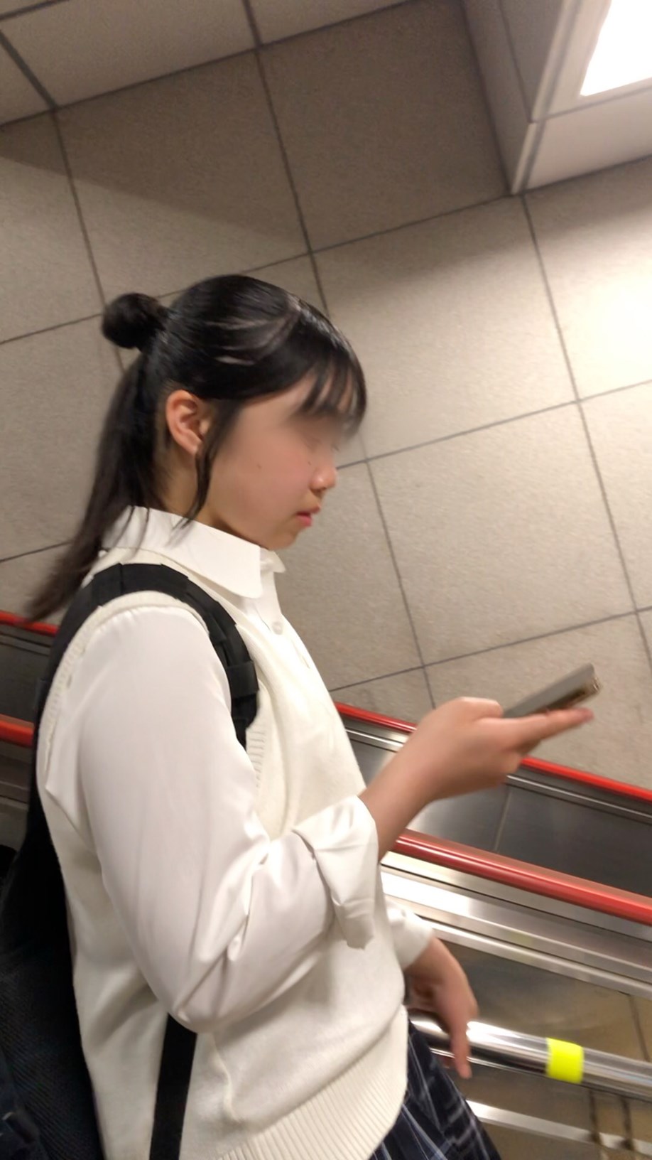 【放課後の眺め97】あどけなさが残る可愛らしいＪＫを並走で！