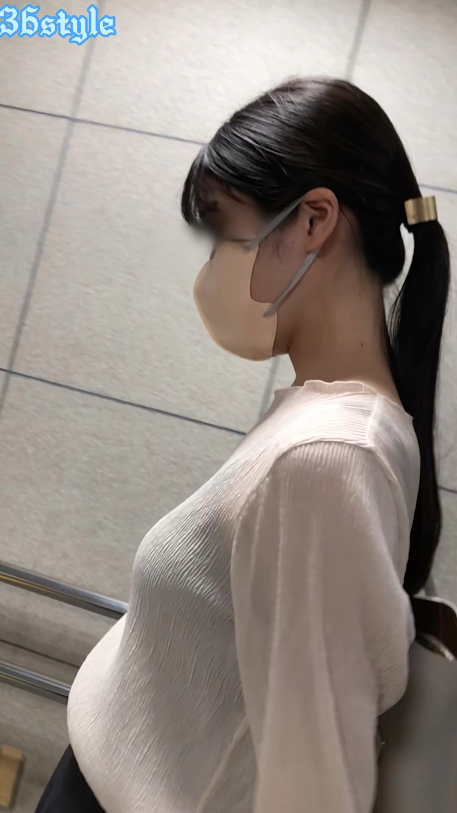 【再販】【横からの眺め136_ちっぱいver】長身の清楚系ＯＬのカワイイちっぱいを並走で！