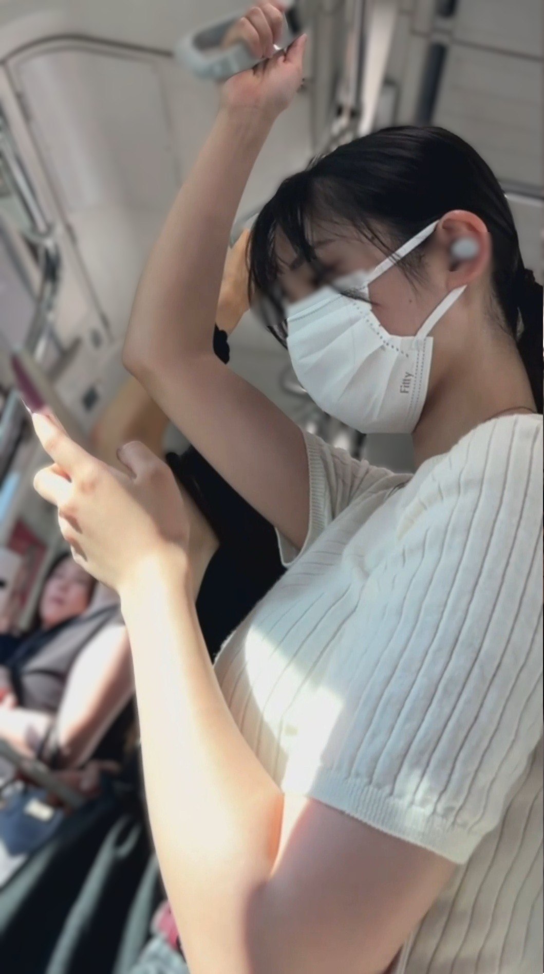 【再販】街の風景１４　陽ざしを浴びる巨乳美人の横乳を凝視してエロ精子をぶっかけ妄想♡