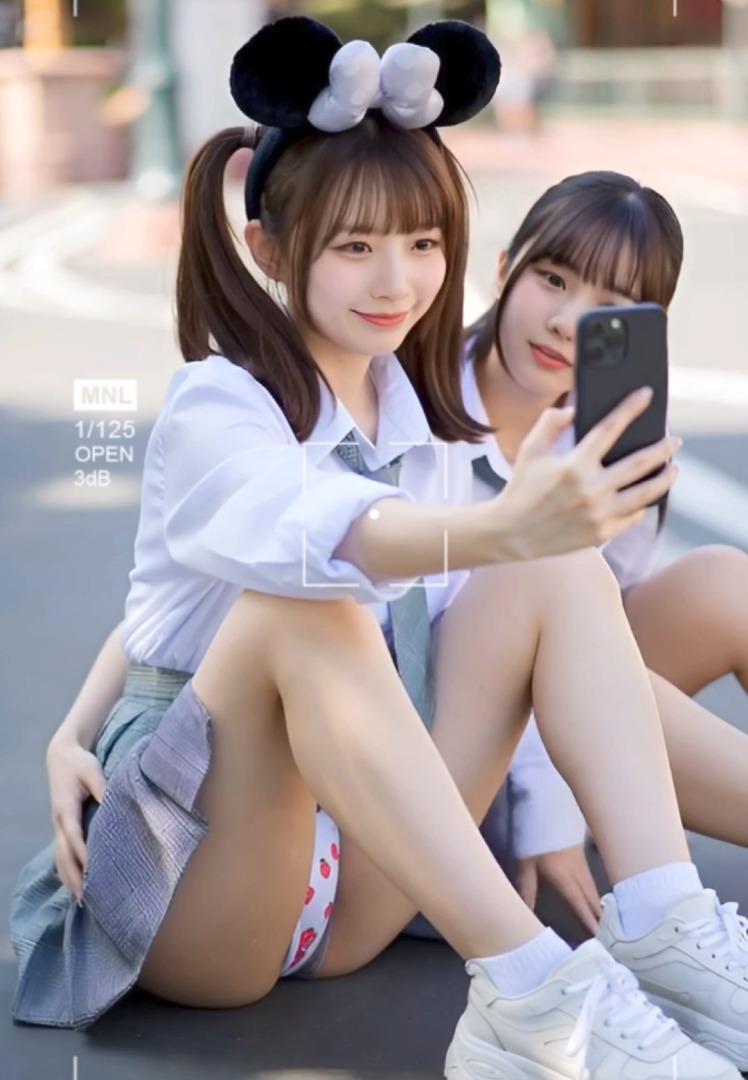 【動画】〇〇坂48のメンバーにいそうな清楚系ビッチJKの自撮りパンチラを激写！