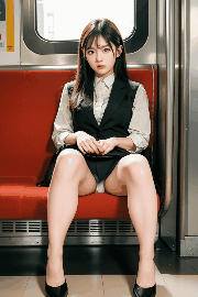 【動画】午前8時の密やかな瞬間 通勤風景の美学 向かいの席のOLさんの秘密のデルタゾーン♡