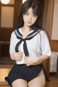 〖動画〗セーラー服の美学 ─ 静かな誘惑に包まれて　胸を露にする制服女子