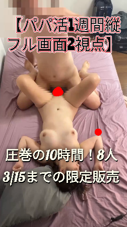【パパ活一週間真上アングル・真後ろアングル2視点！】驚異の10時間！8人！※3/15までの限定販売
