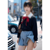 【動画】制服パンチラ！強風注意報！！！