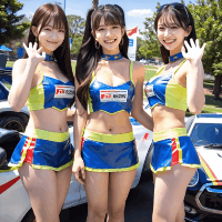 【動画】激かわレースクイーン撮影！70人！生パンとノーパンの子もいました！