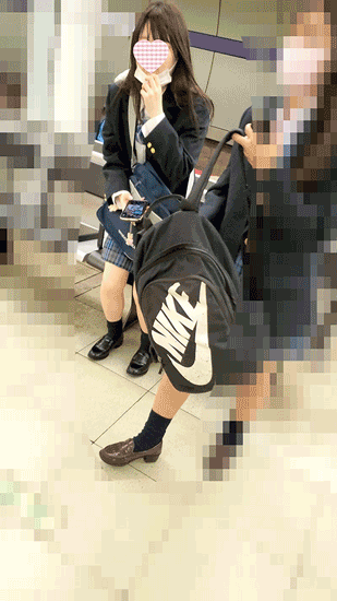 【再販】おとなしそうな優等生っぽい青ちぇちゃんを逆さ撮り