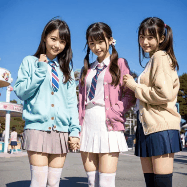 【極】【動画】激かわ制服！S級美少女！スカート脱いだらノーパンマン毛でした！