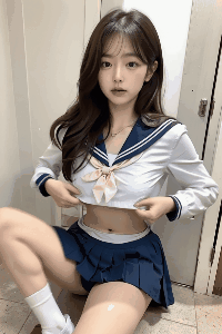 【動画】静寂のリビングで——セーラー服姿の小悪魔な視線に囚われて、、、