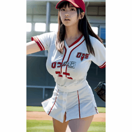 【動画】かわいい野球女子！ハプニングプレイ！巨乳過ぎてますよ！！