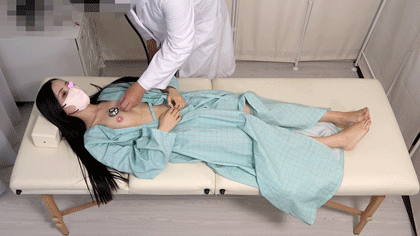 清楚美女の美巨乳お触り検診♡心電図検査で美乳を揉みしだく♡【病院/内科医】