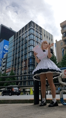 vol.1　客引き中のア⚪︎バのメイド店員に突撃してみた。