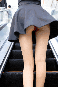 エスカレーターの一瞬 ― ミニスカート・バックショットパンチラ集