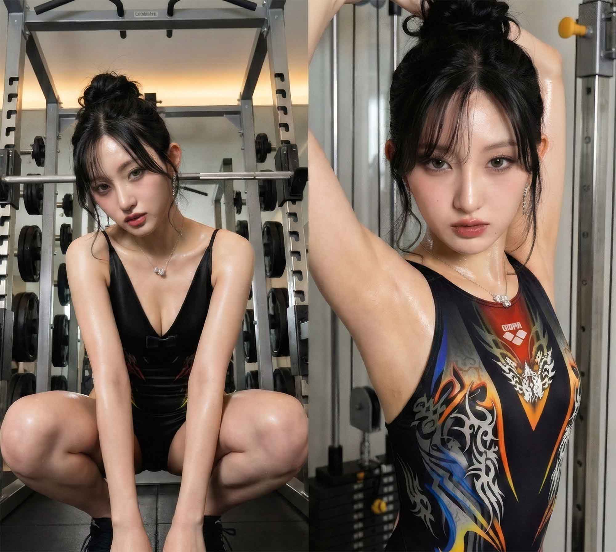 【AI写真】男を骨抜きにするその美貌と超肉体派マッスルな筋トレ美女　ソリョン（So-ryong / 小龍）ちゃん 400(※)点