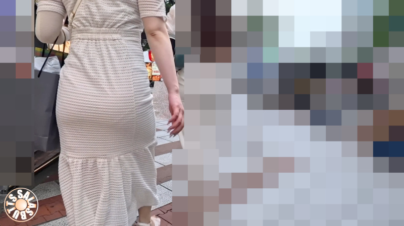 【4K高画質】フチレースがっつりのマーメイドワンピ