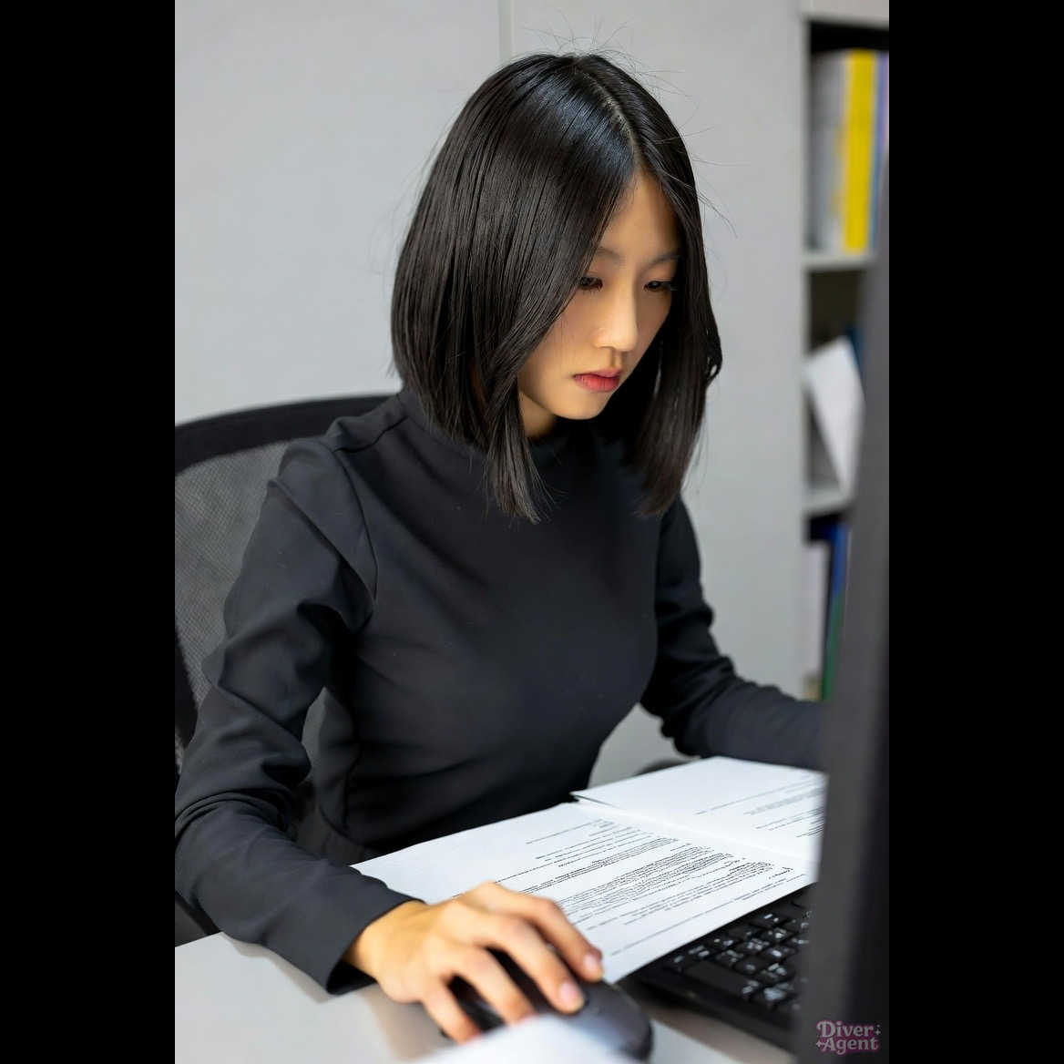 オフィス派遣女子の柔らかおっぱい揉みしだき♡ 秋服越しに乳揉み動画