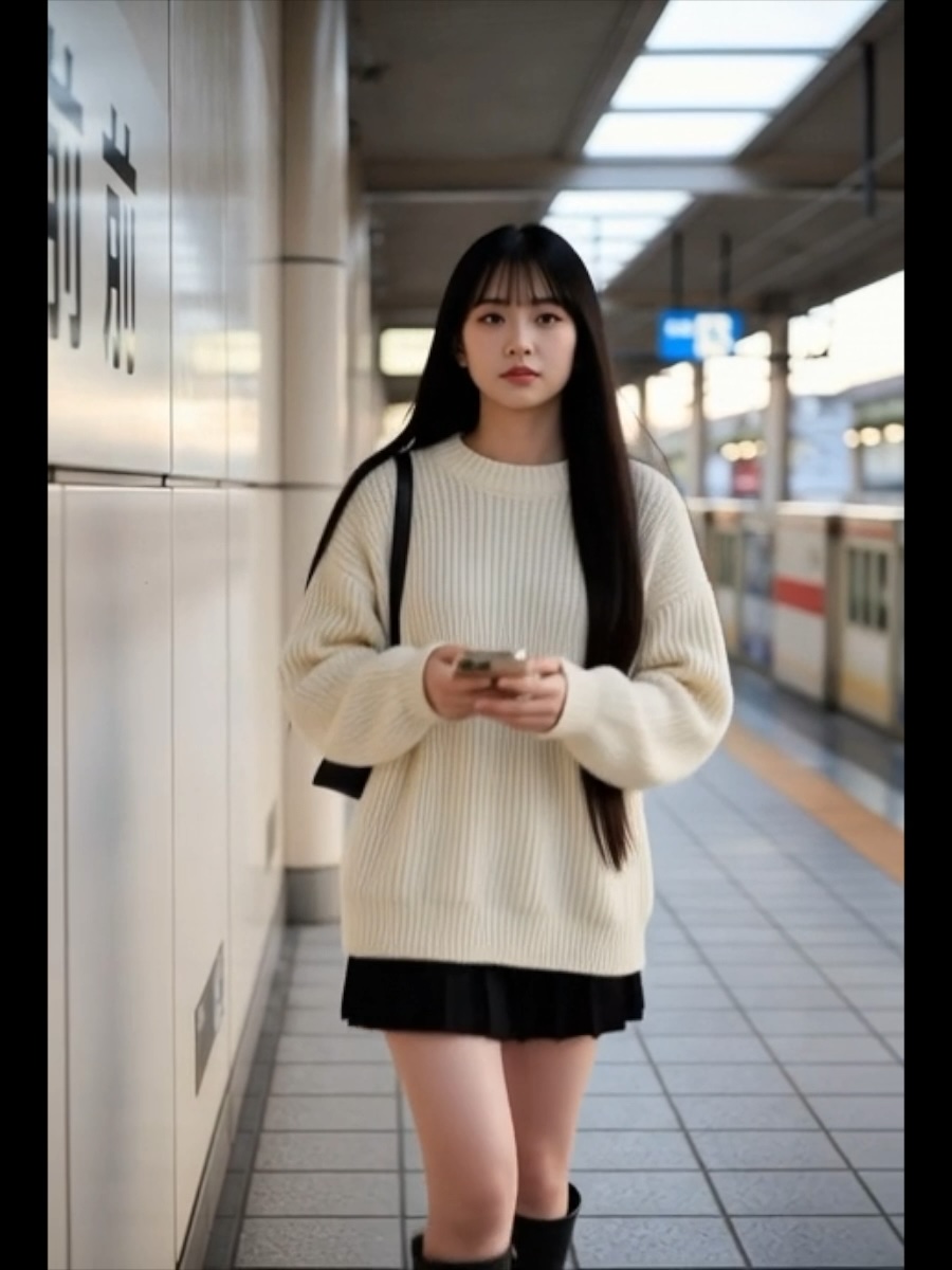 AI女子・ミニスカJDを追跡パンチラ