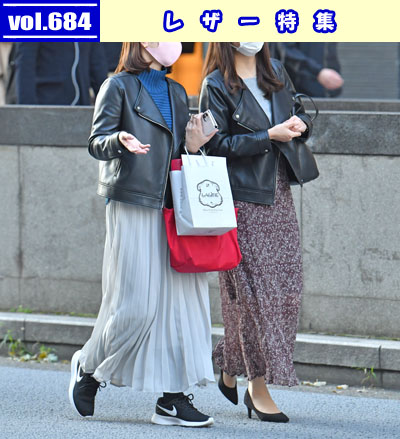 vol.684：レザー特集：ライダースジャケットを着た２人組の綺麗なモデルさん他、多数収録！