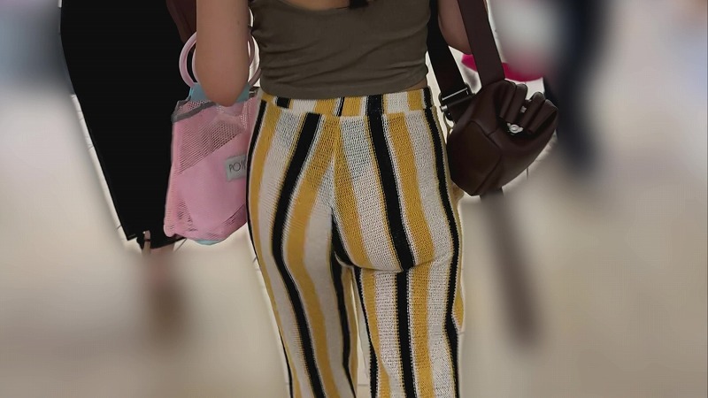 【再販】見て~！透け透けのニットパンツ。パンティーが丸見(*ﾉωﾉ)